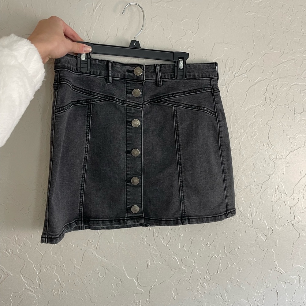 Black Jean Skirt